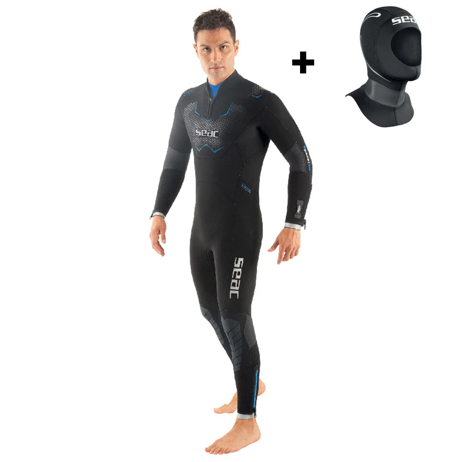 SEAC SPACE Combinaison De Plongée Sous Marine Homme 7 Mm Avec Cagoule Tekno 3 SEAC SPACE Combinaison De Plongée Sous Marine Homme 7 Mm Avec Cagoule Tekno