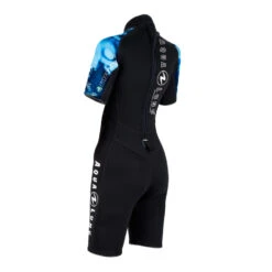 AQUALUNG HYDROFLEX 3mm Shorty Femme 2022 -AQUALUNG || Mares || SEAC Soldes shorty hydroflex bleu femme2 18 01 21